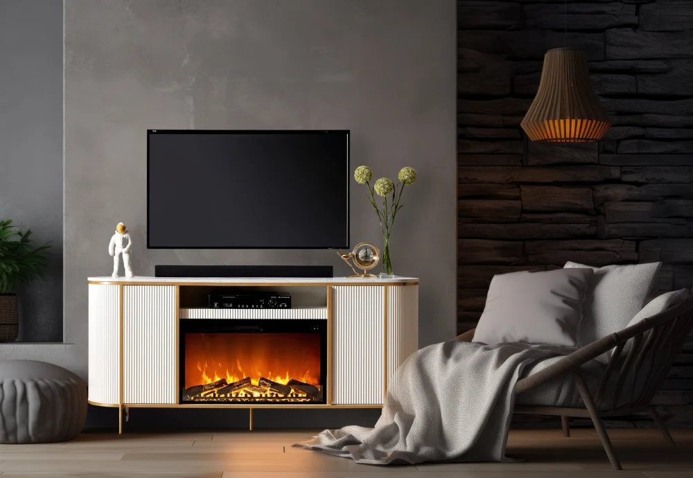 modern electric fireplace tv stand